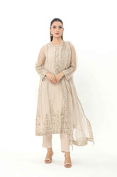 3 Piece Net Embroidered Suit (AP0036)
